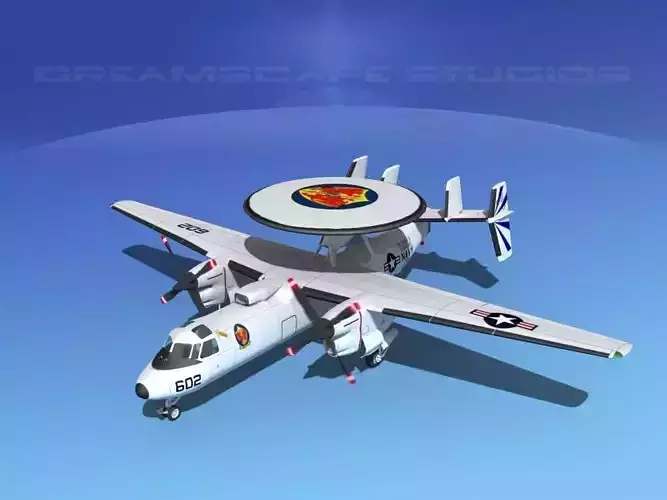 Grumman E-2C Hawkeye V20 3D model