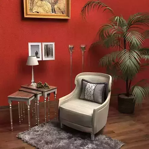Sofa living room with walls and chair