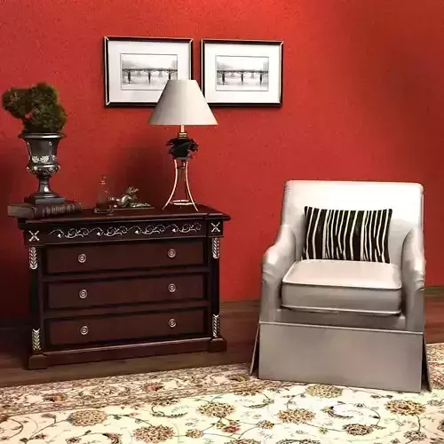 Sofa living room with walls and furniture