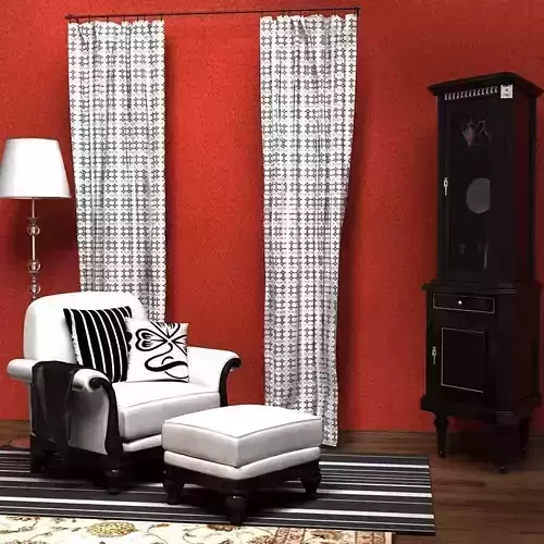 Sofa living room with walls and furniture