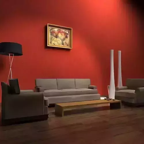 Sofa interior design for living room with walls