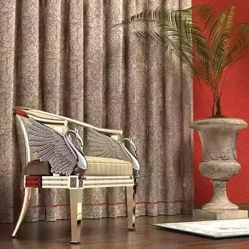 Sofa scene swan chair