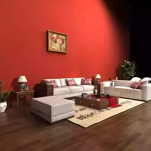 Sofa chinese living room interior design