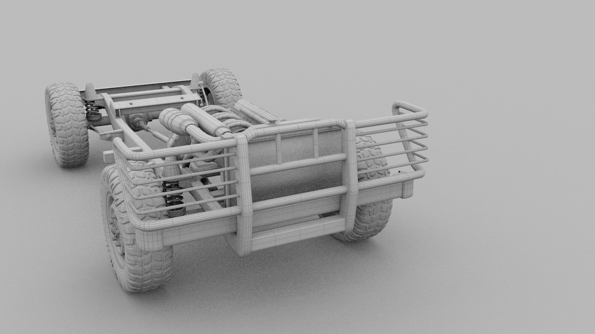 Full Land Rover Defender 90 Pick Up 3D model_45