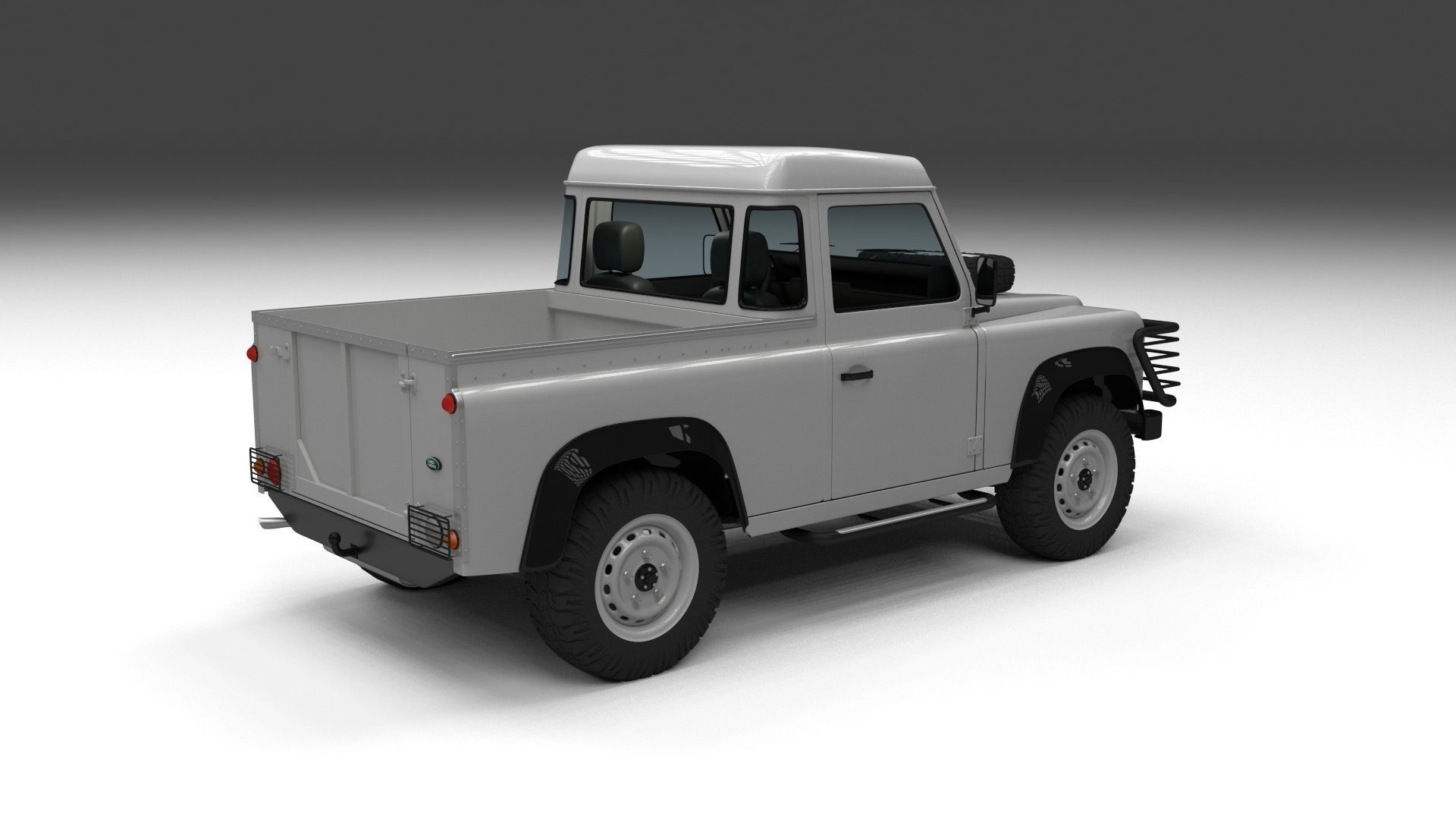 Full Land Rover Defender 90 Pick Up 3D model_20