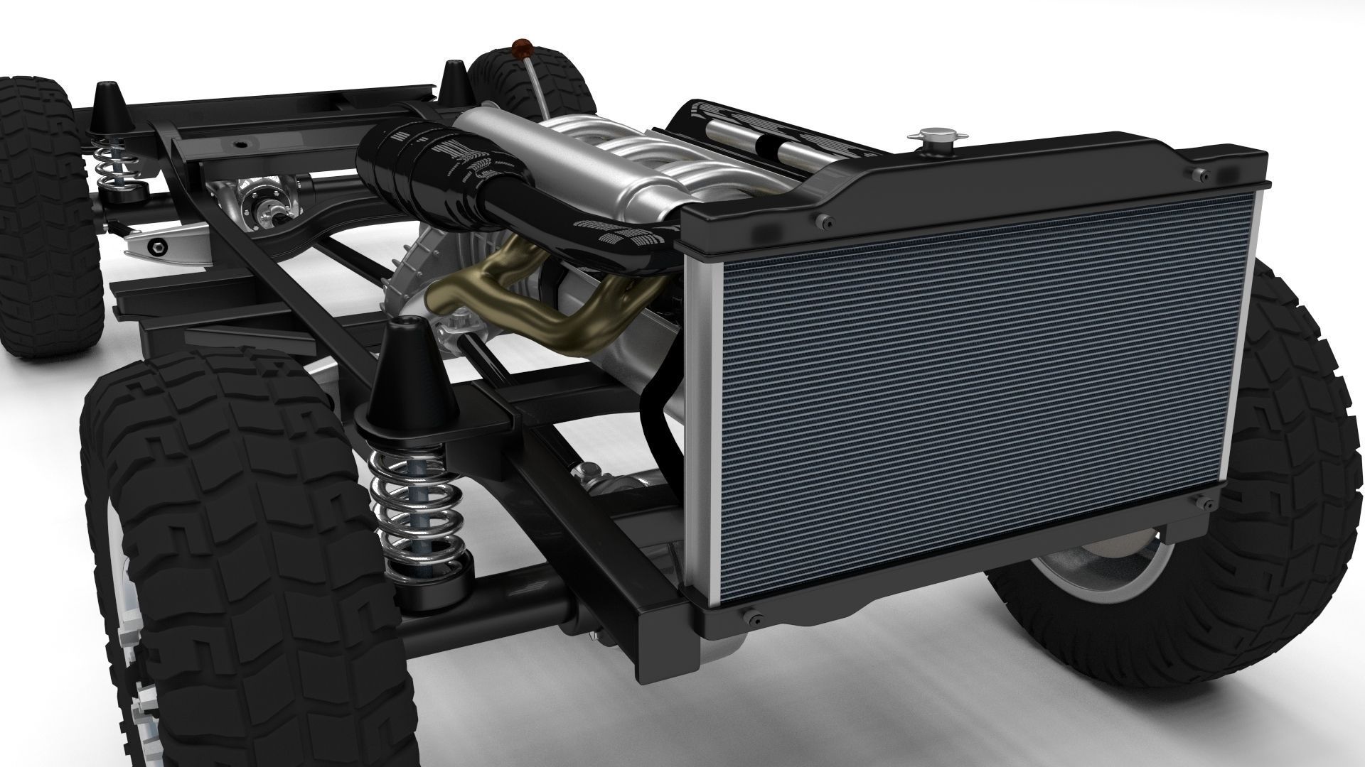 Full Land Rover Defender 90 Pick Up 3D model_11