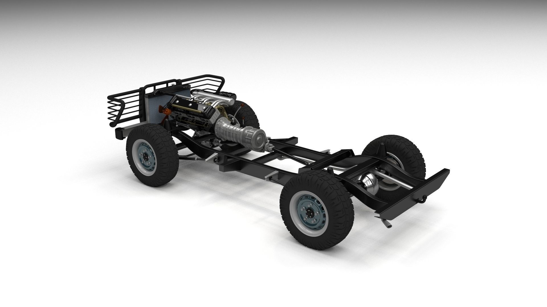 Full Land Rover Defender 90 Pick Up 3D model_28