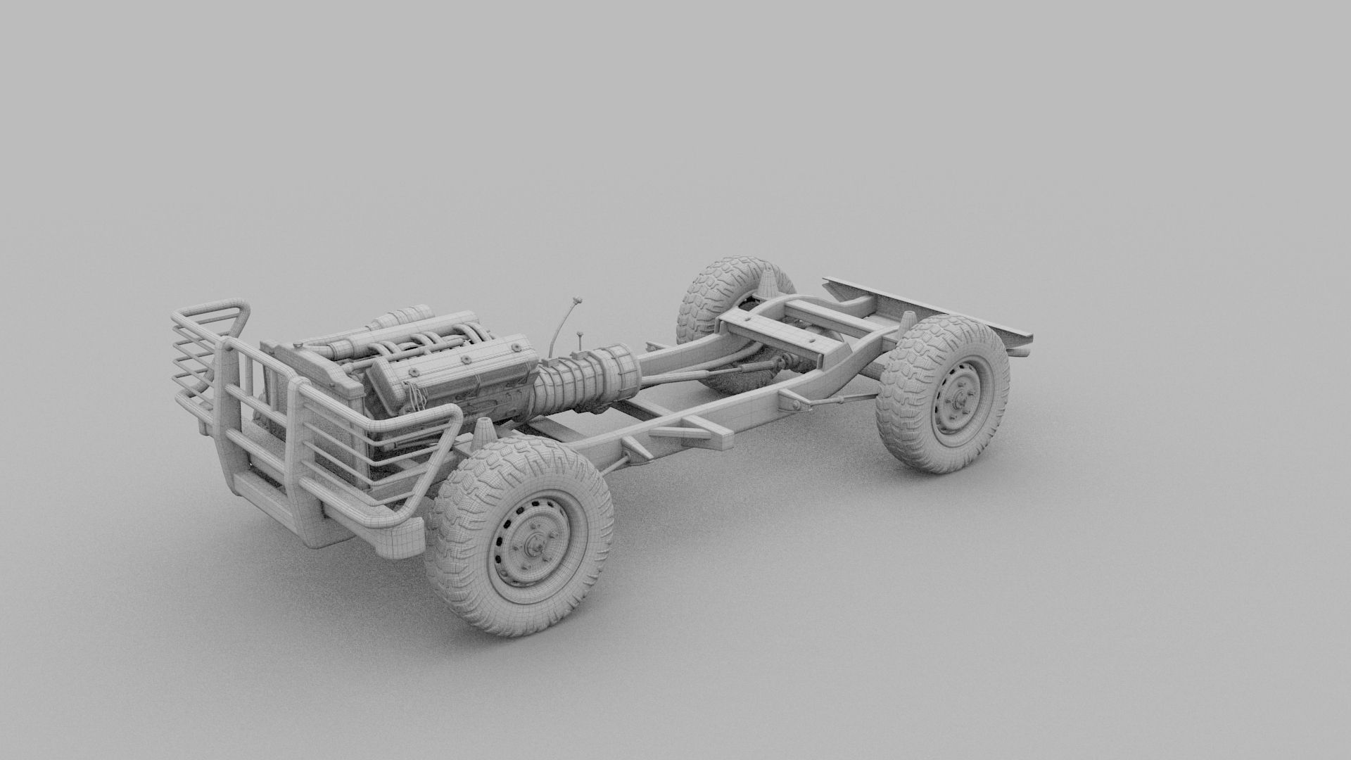 Full Land Rover Defender 90 Pick Up 3D model_39