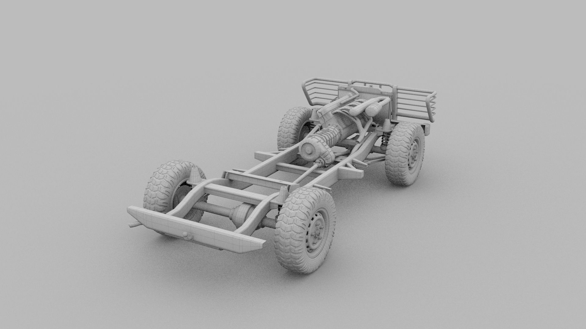 Full Land Rover Defender 90 Pick Up 3D model_49