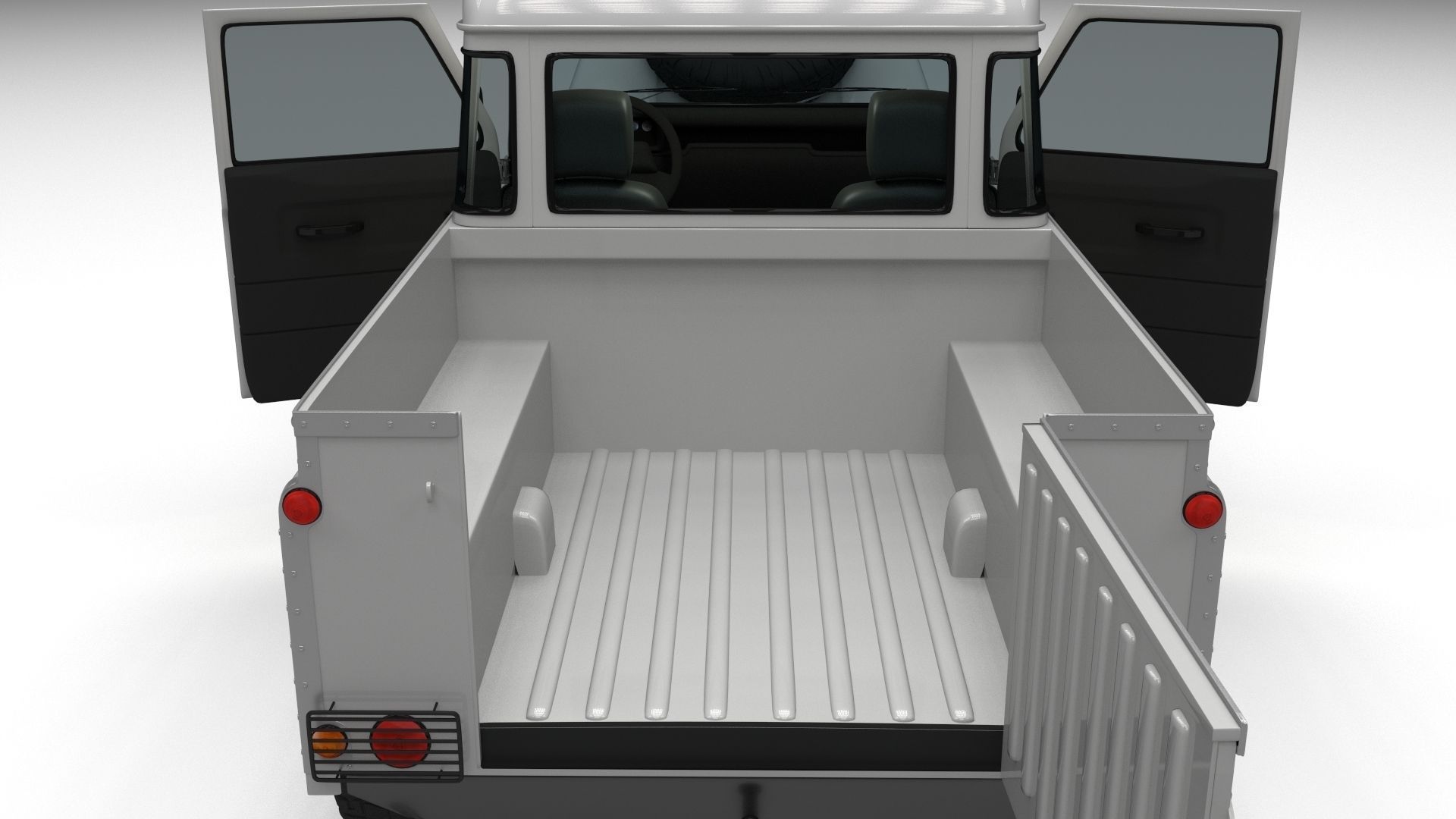 Full Land Rover Defender 90 Pick Up 3D model_15