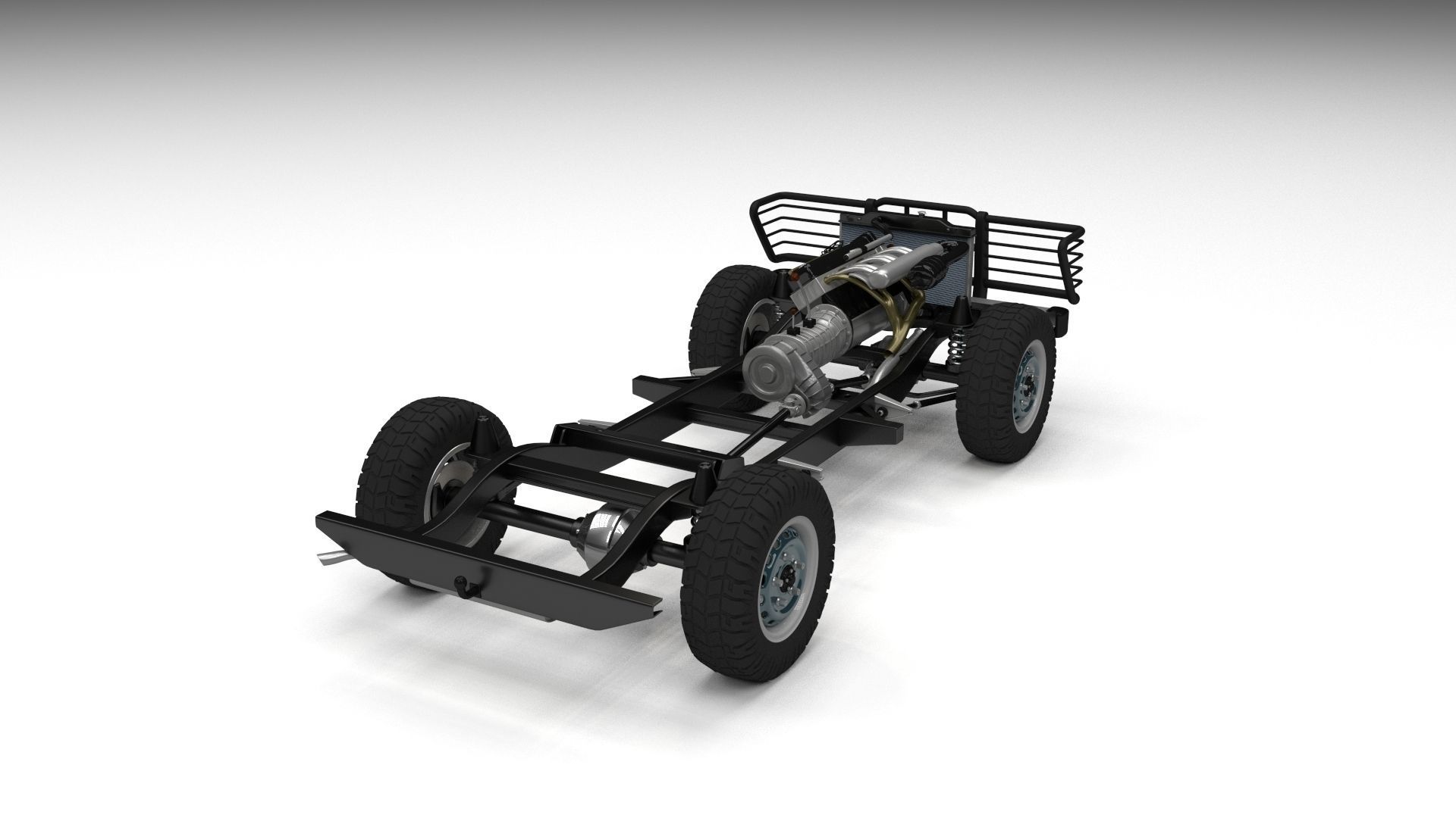 Full Land Rover Defender 90 Pick Up 3D model_25