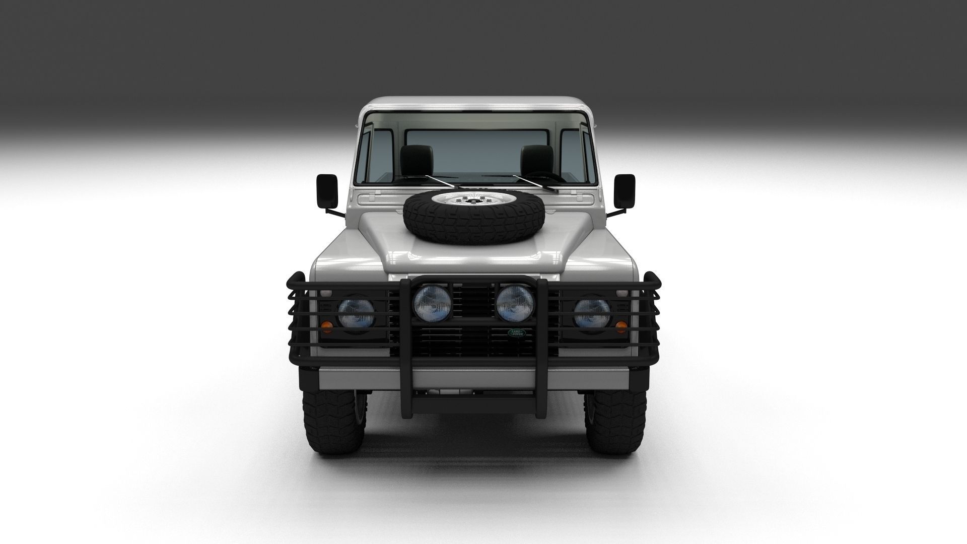 Full Land Rover Defender 90 Pick Up 3D model_34