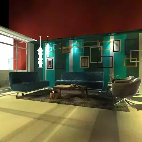 Sofa living room with walls