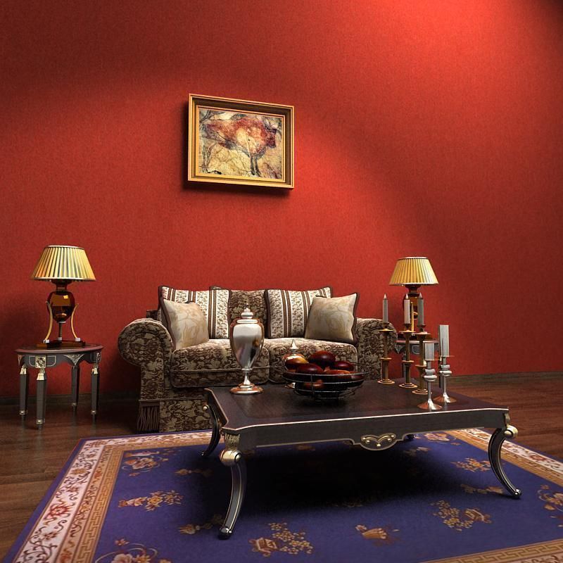 Sofa ornate living room with walls 3D model_1