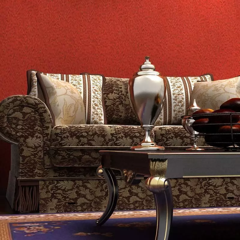 Sofa ornate living room with walls 3D model_0