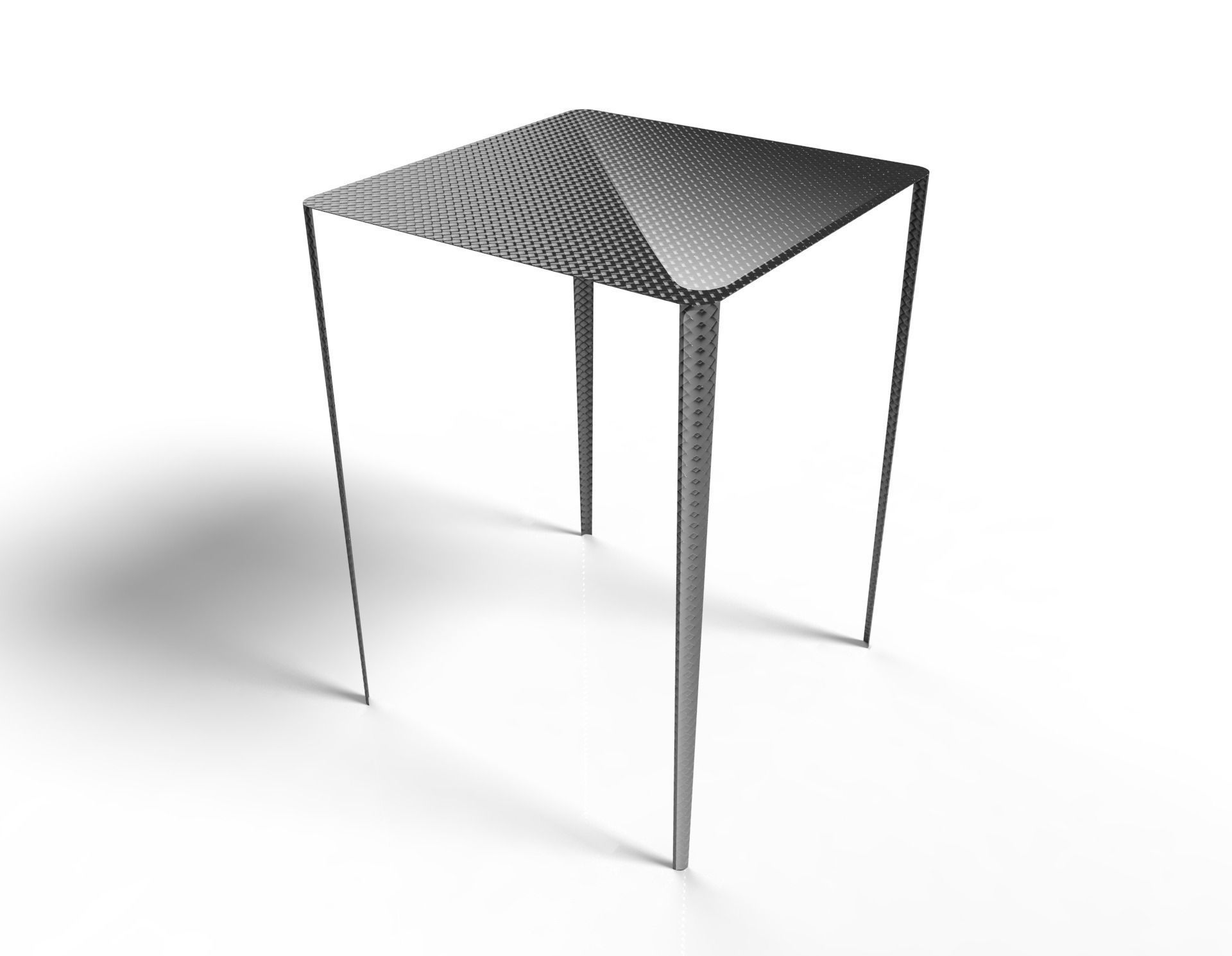 Super- light carbon side table 3D model_2