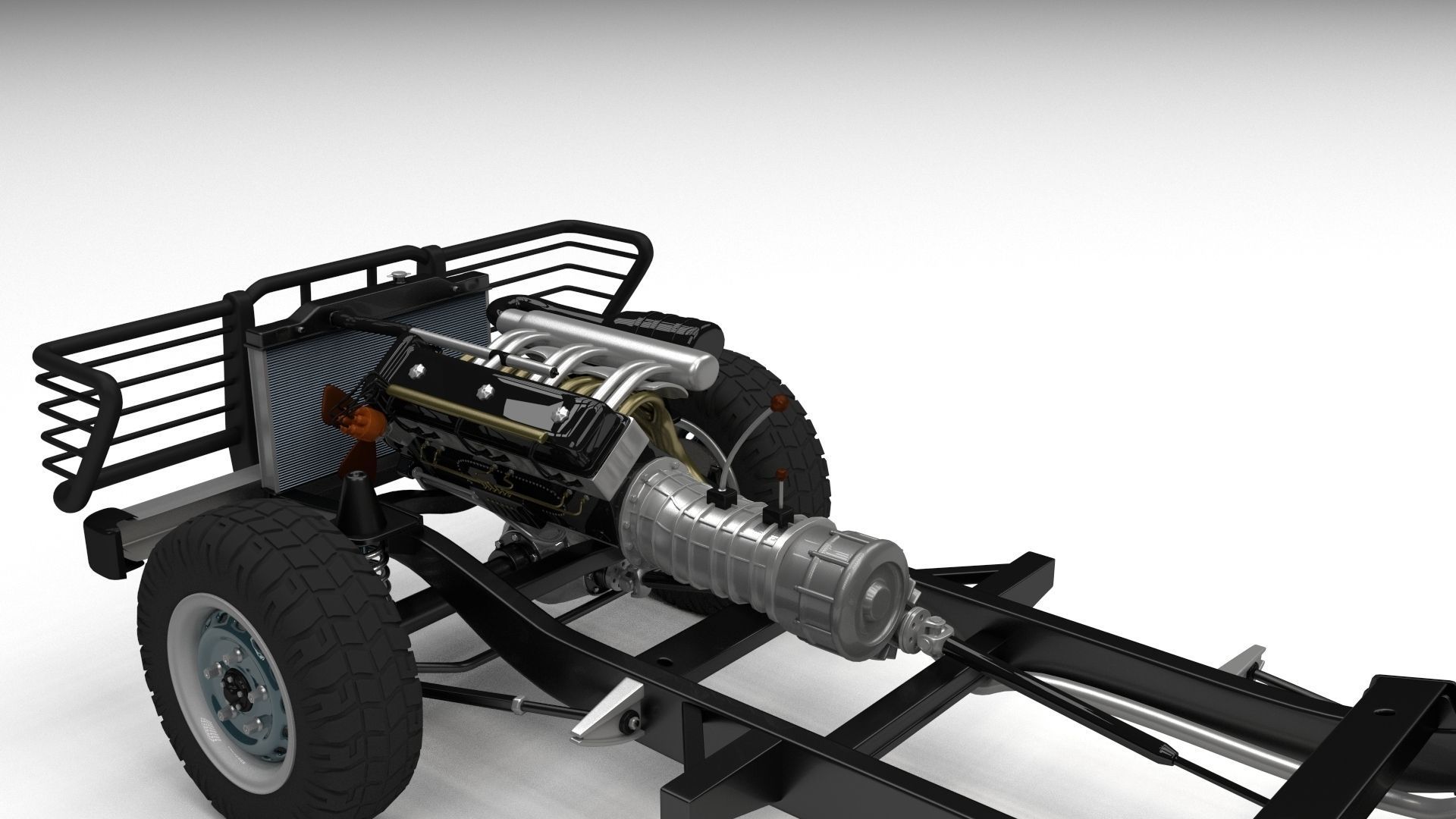 Full SUV Chassis 3D model_4