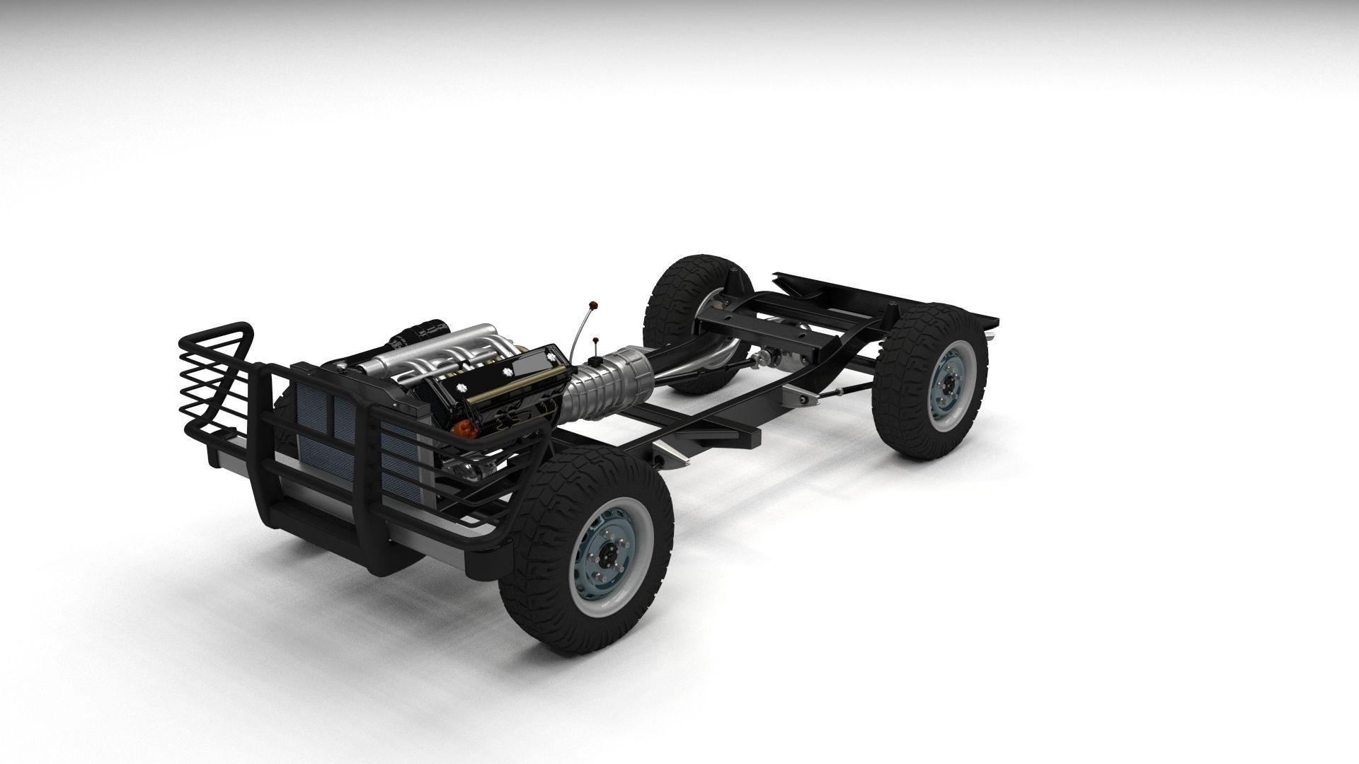 Full SUV Chassis 3D model_7