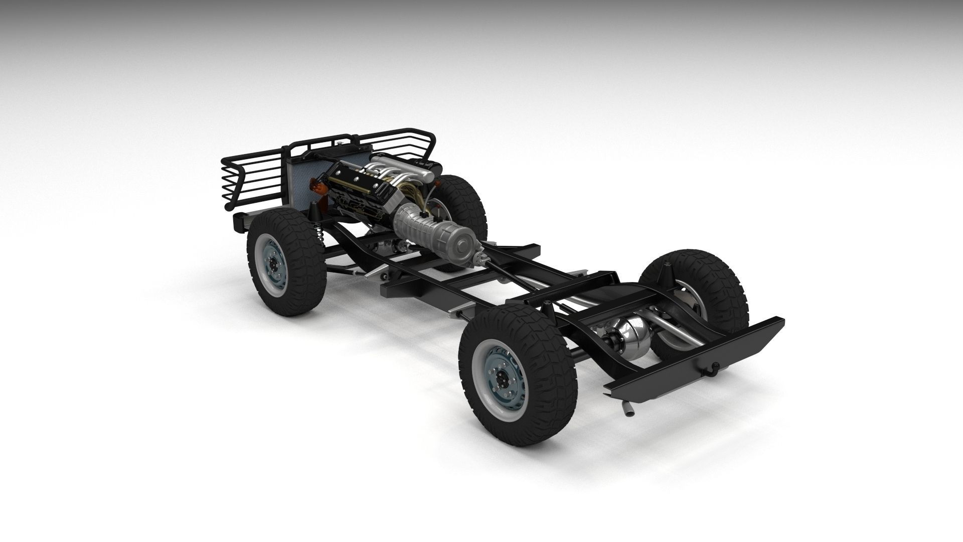 Full SUV Chassis 3D model_13