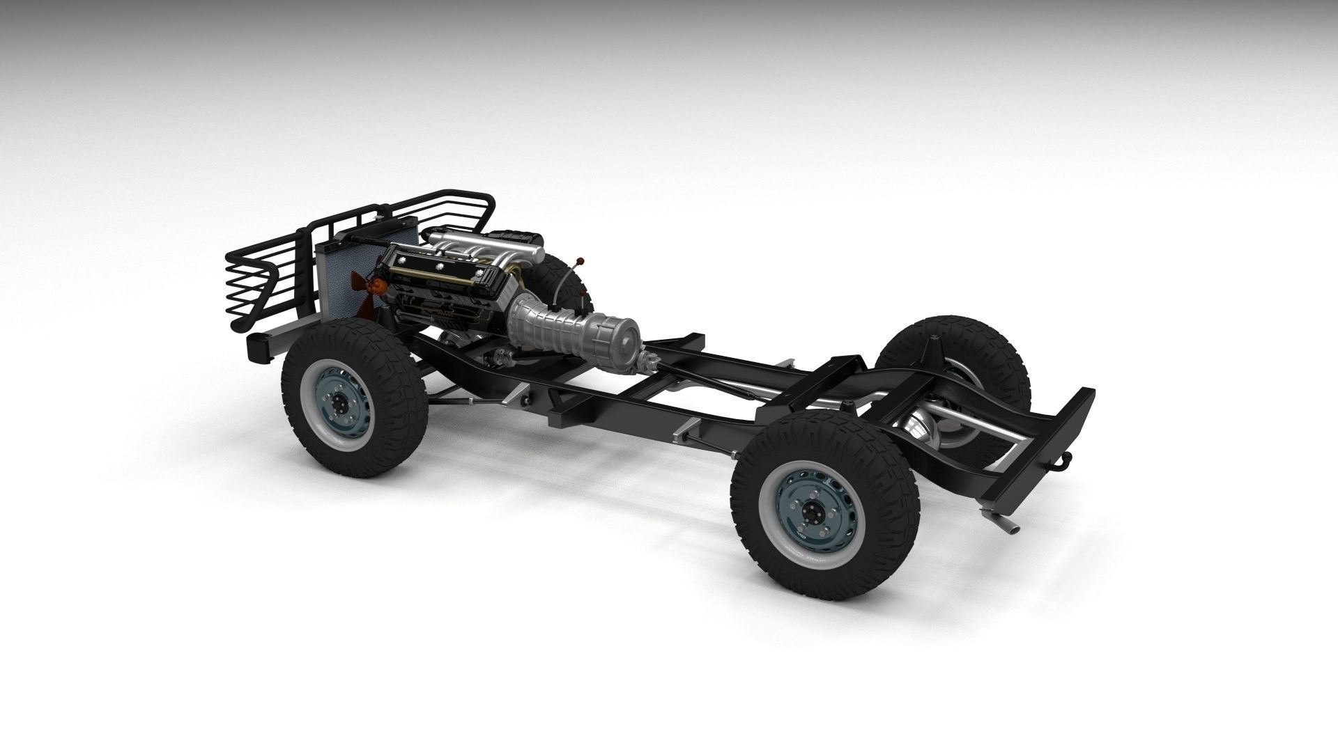 Full SUV Chassis 3D model_3