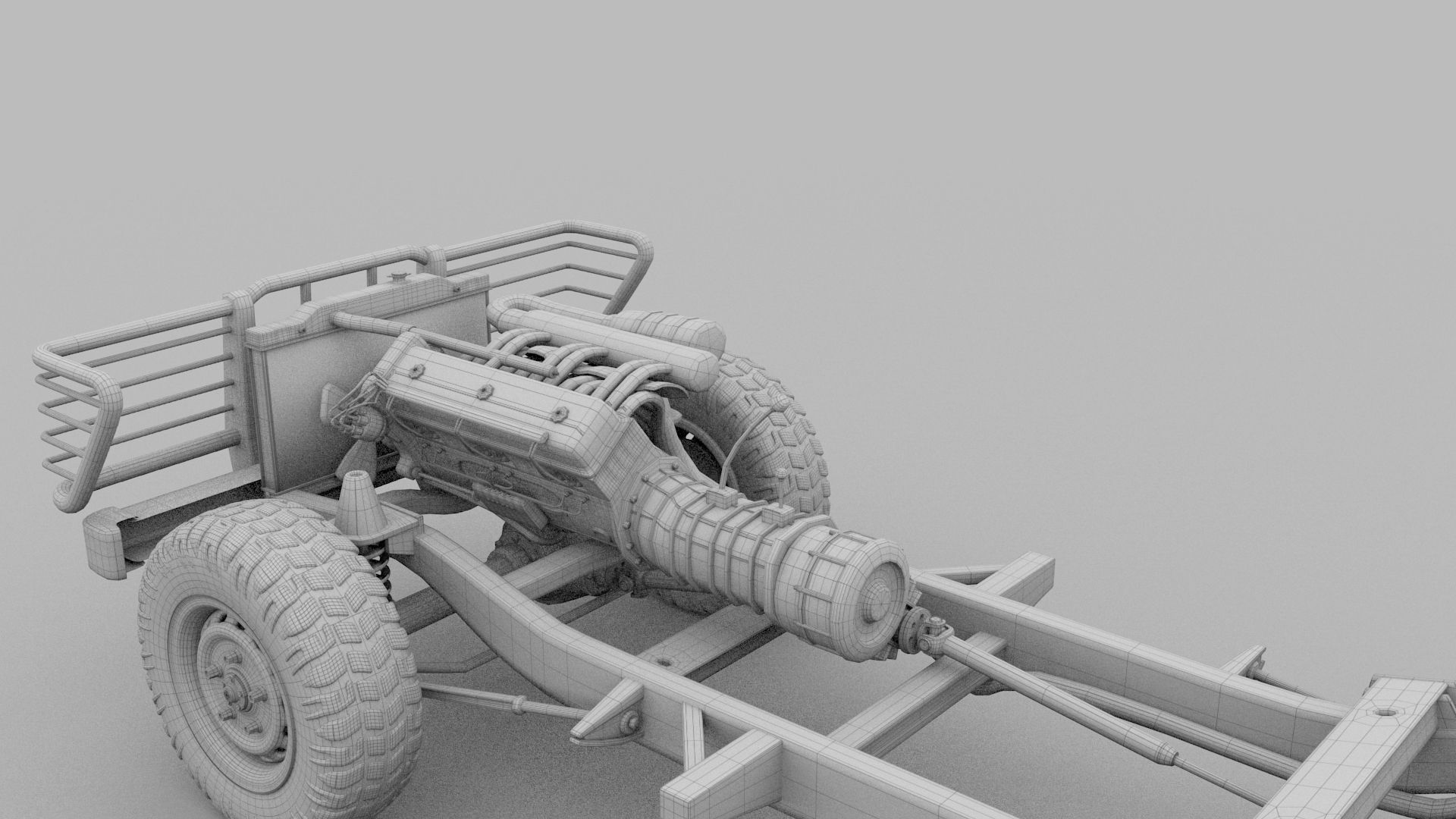 Full SUV Chassis 3D model_21