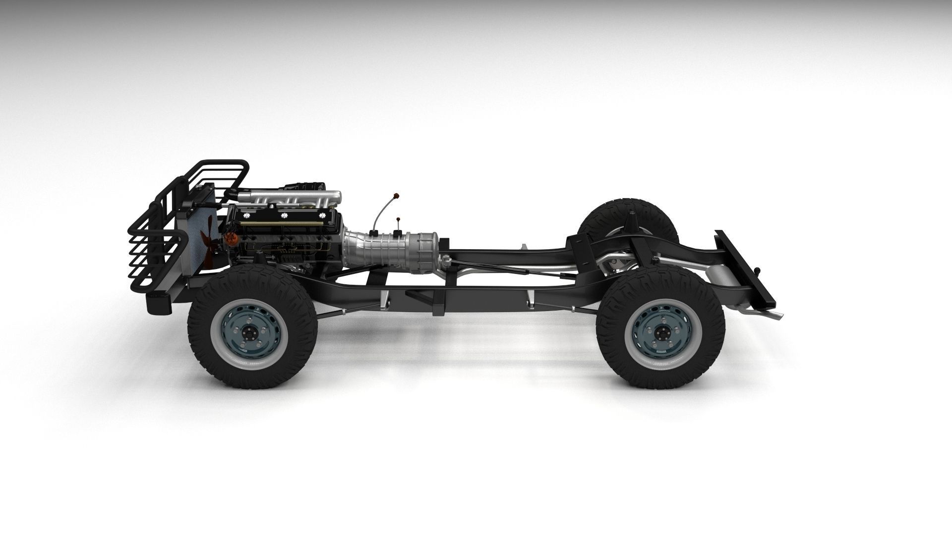 Full SUV Chassis 3D model_6