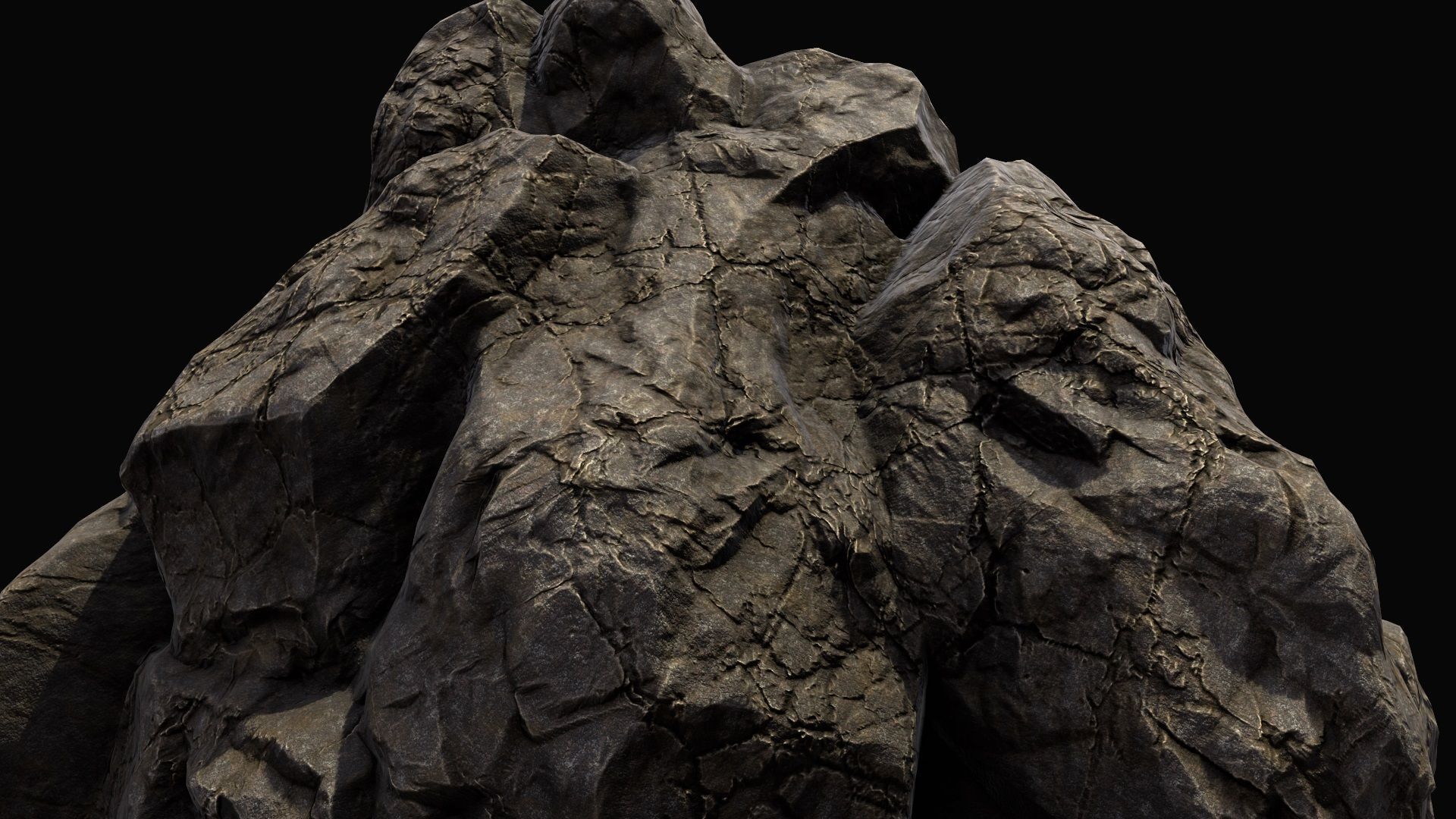 mountain temple Low-poly 3D model_14