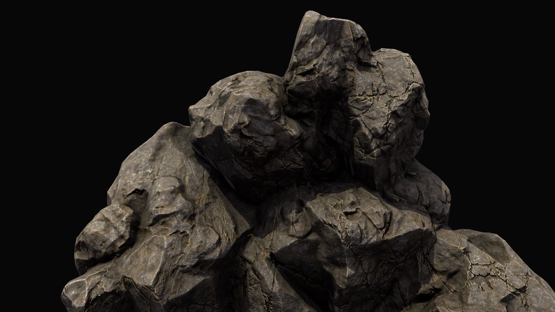 mountain temple Low-poly 3D model_11