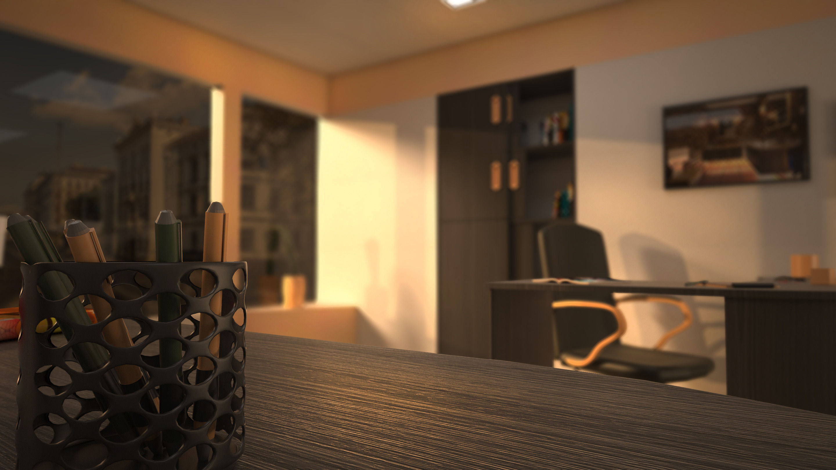 Vray Office 001 3D model_3