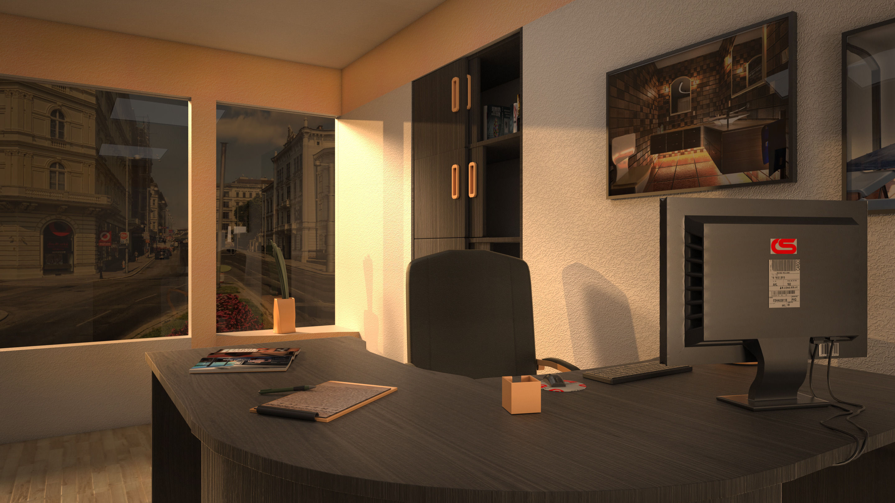 Vray Office 001 3D model_2