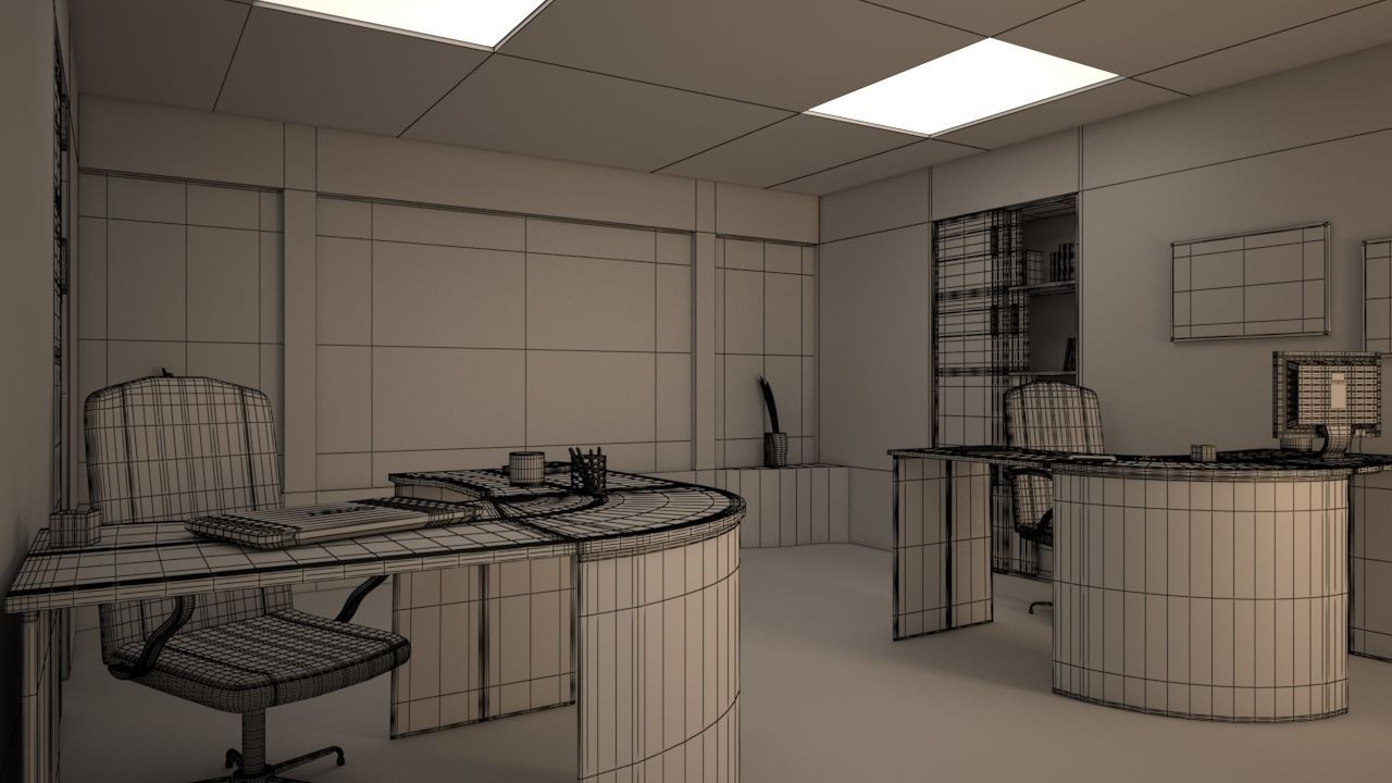 Vray Office 001 3D model_5