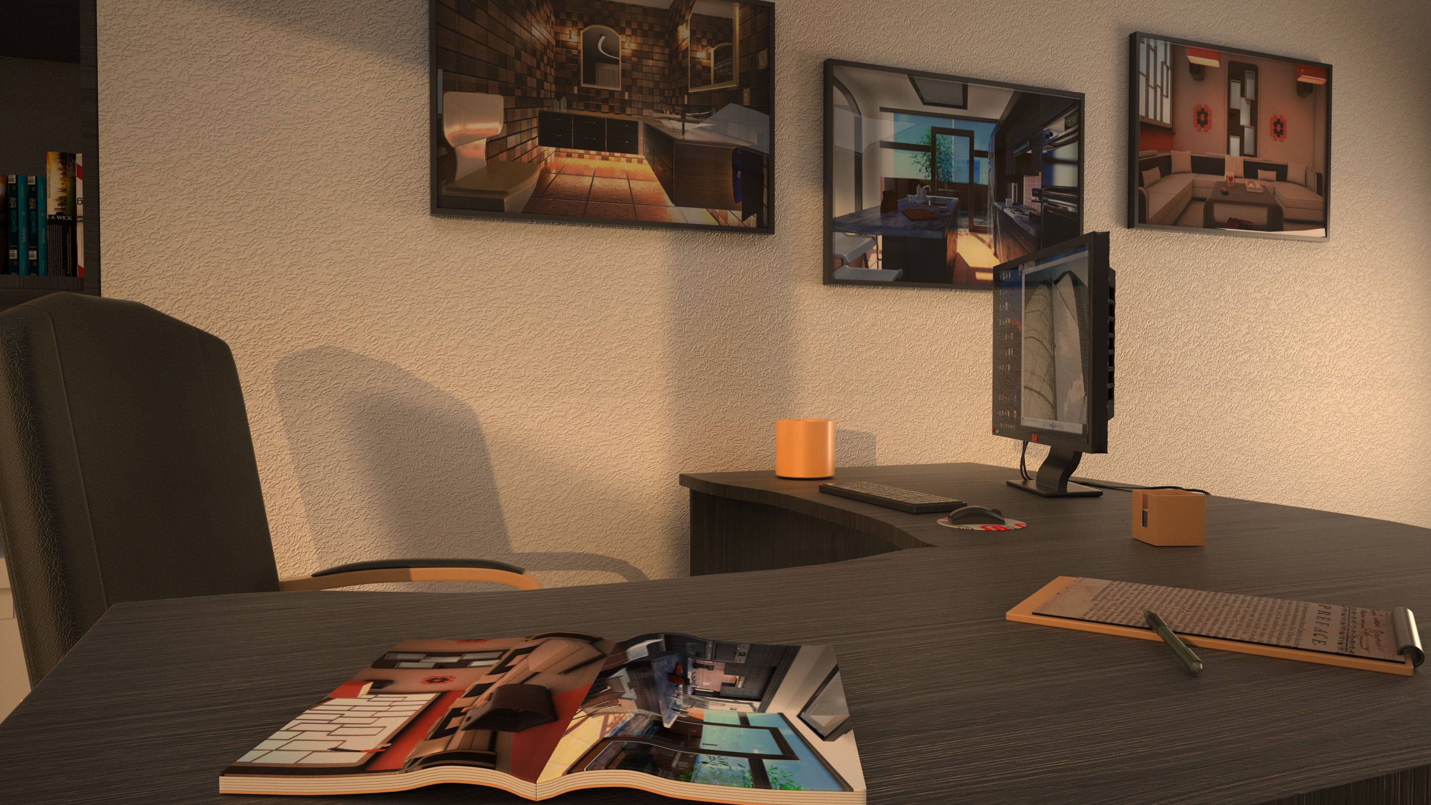 Vray Office 001 3D model_1