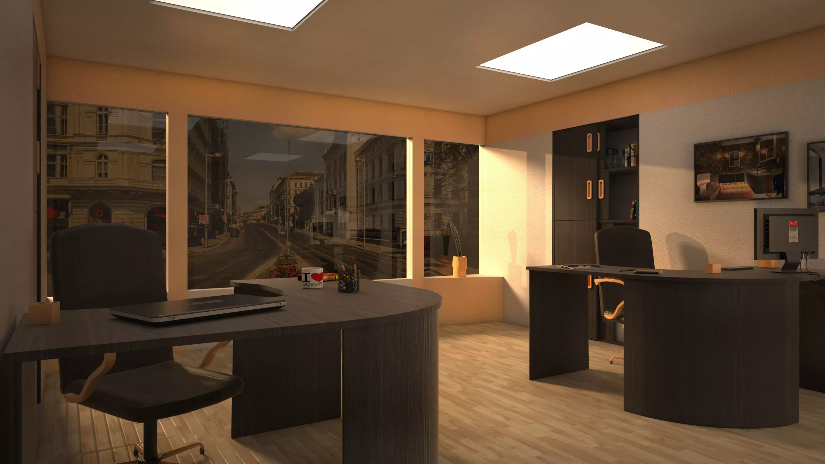 Vray Office 001 3D model_0