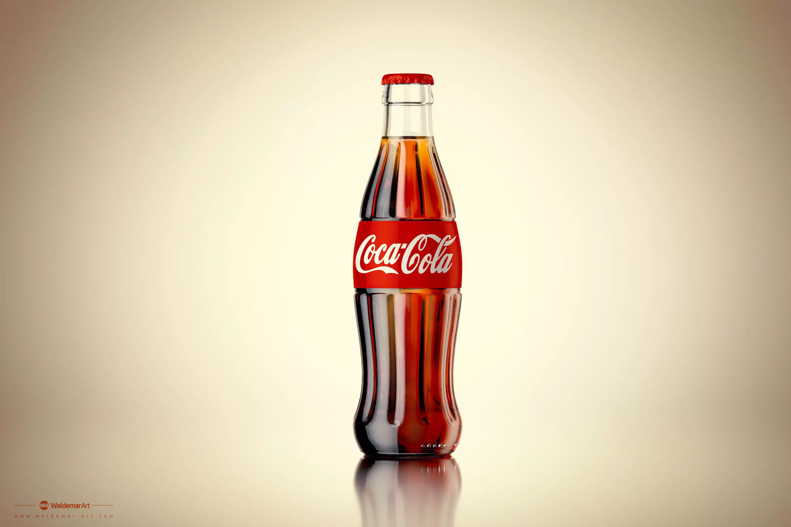 Professional 3D scene with Coca-Cola bottle Free 3D model_0