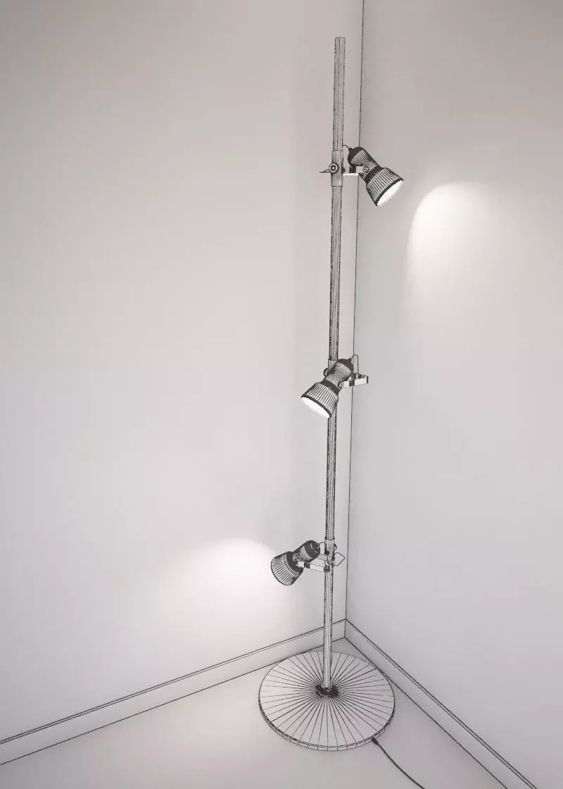 Interior Floor lamp 3D model_0