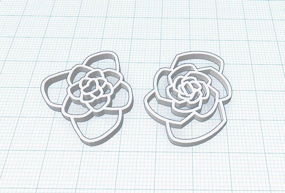 Rose earrings Free 3D print model