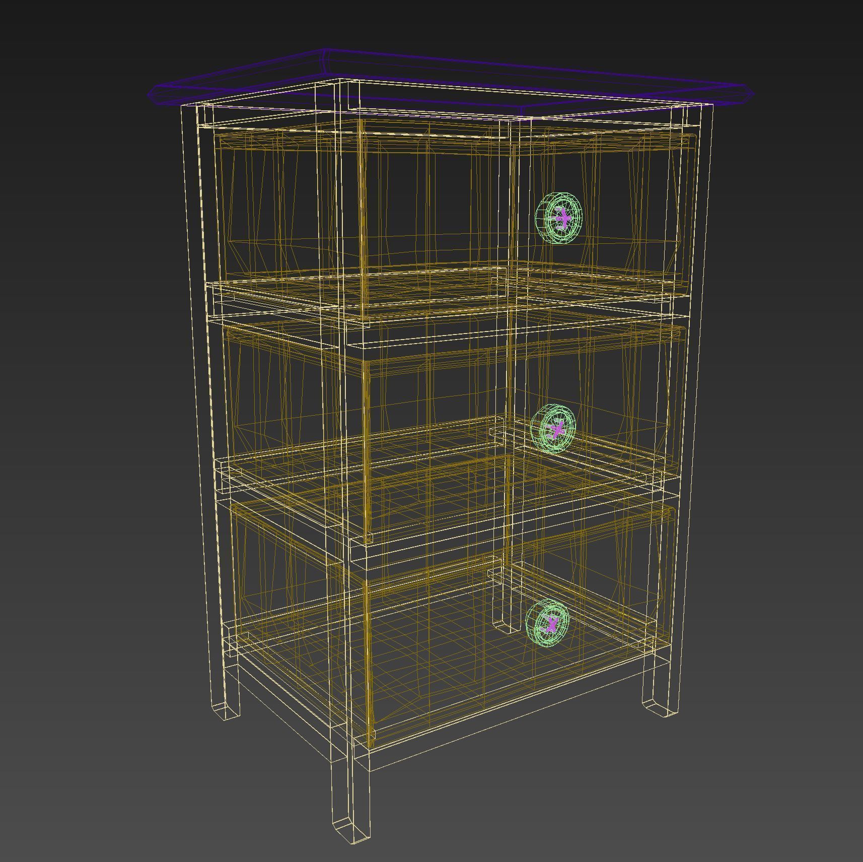 Kufer bedroom nightstand 3D model_3