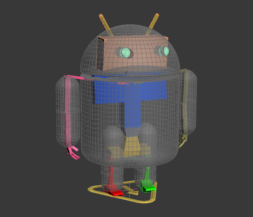 Android logo rigged 3D model_6