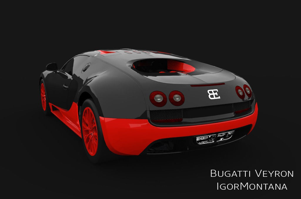 Bugatti Veyron Super Sport 3D Model Game ready .max .obj ...