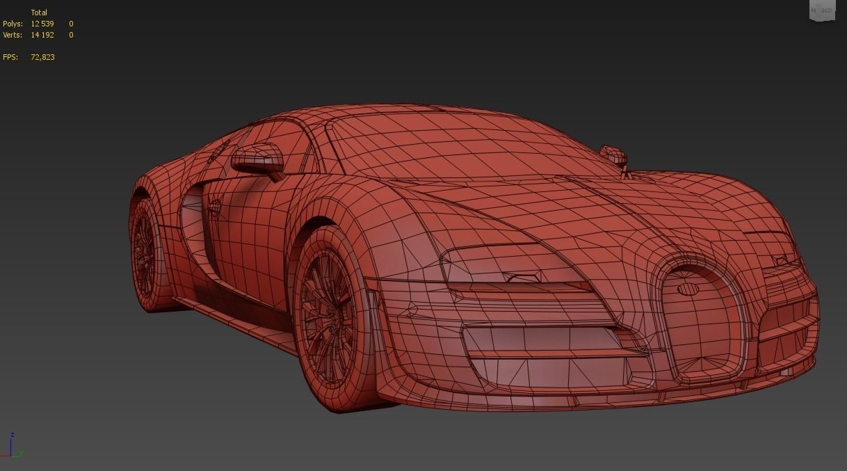 Bugatti Veyron Super Sport 3D Model Game ready .max .obj ...