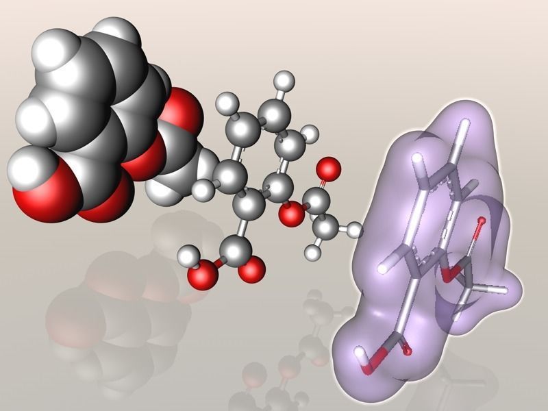 Aspirin molecule 3D model_8