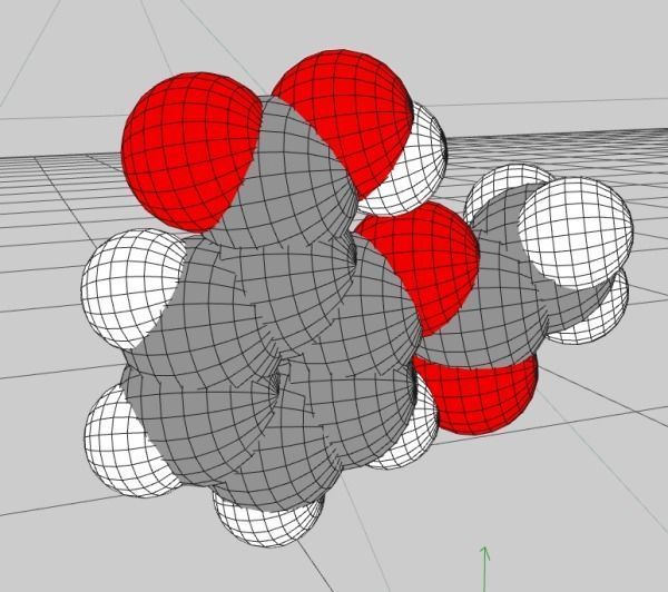 Aspirin molecule 3D model_6