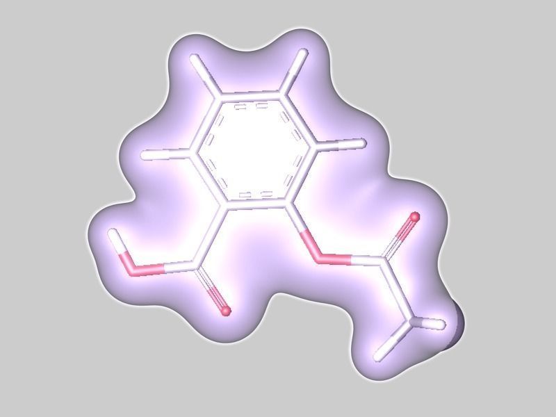 Aspirin molecule 3D model_2