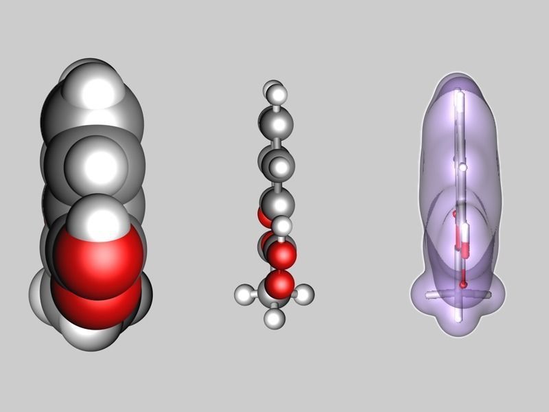 Aspirin molecule 3D model_9