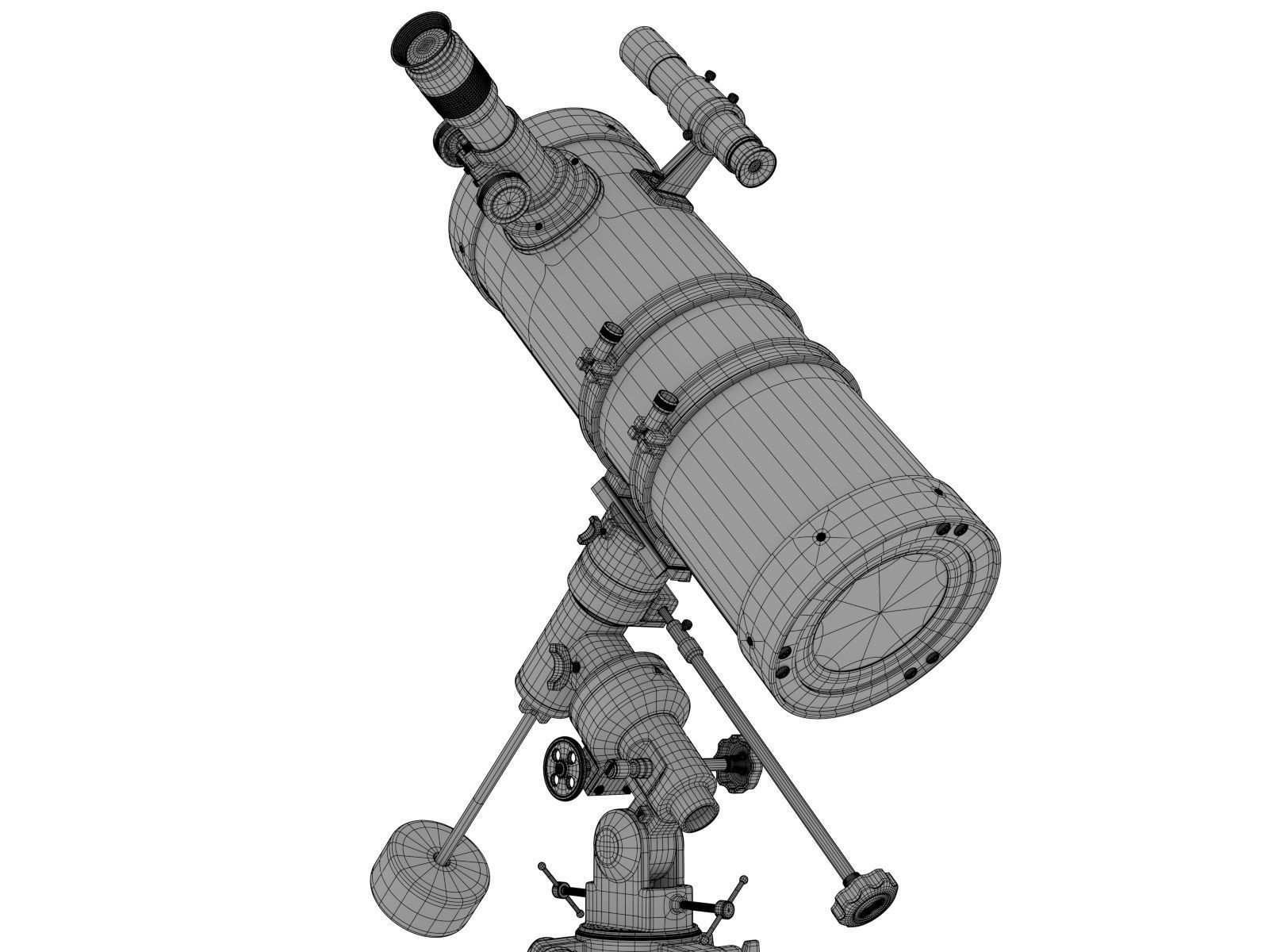Reflector Telescope 3D model_10