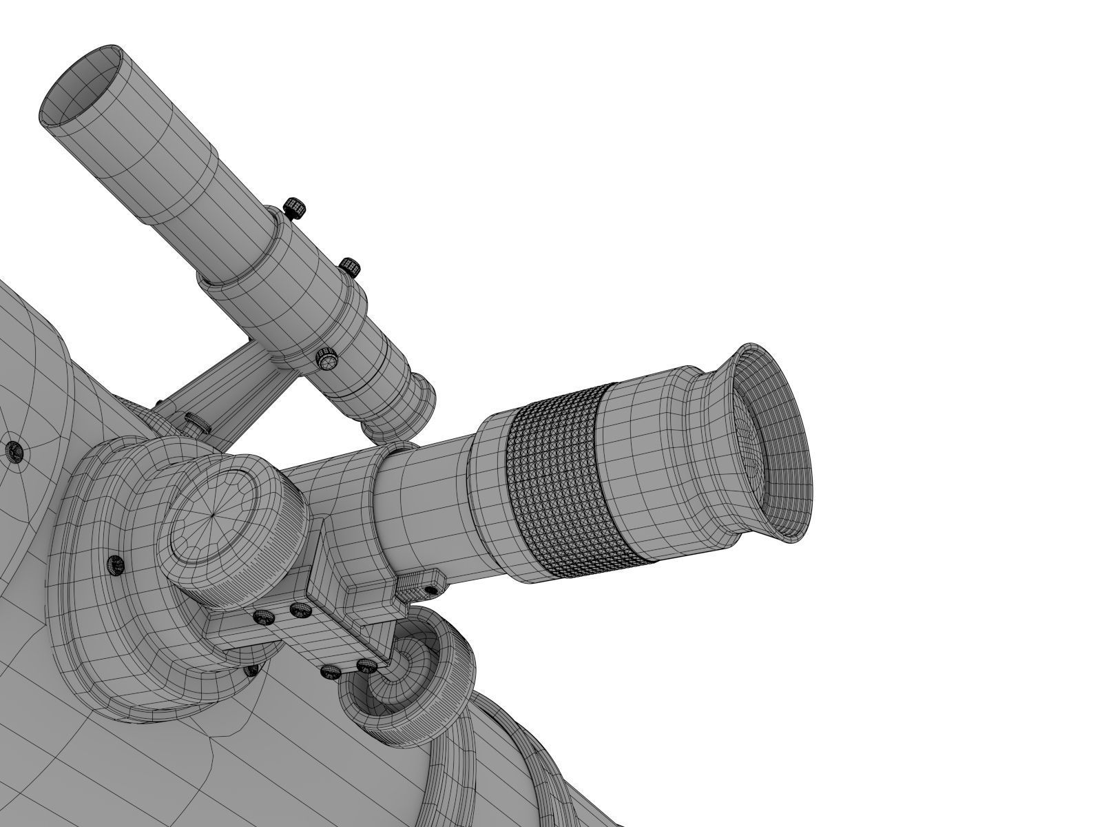 Reflector Telescope 3D model_11