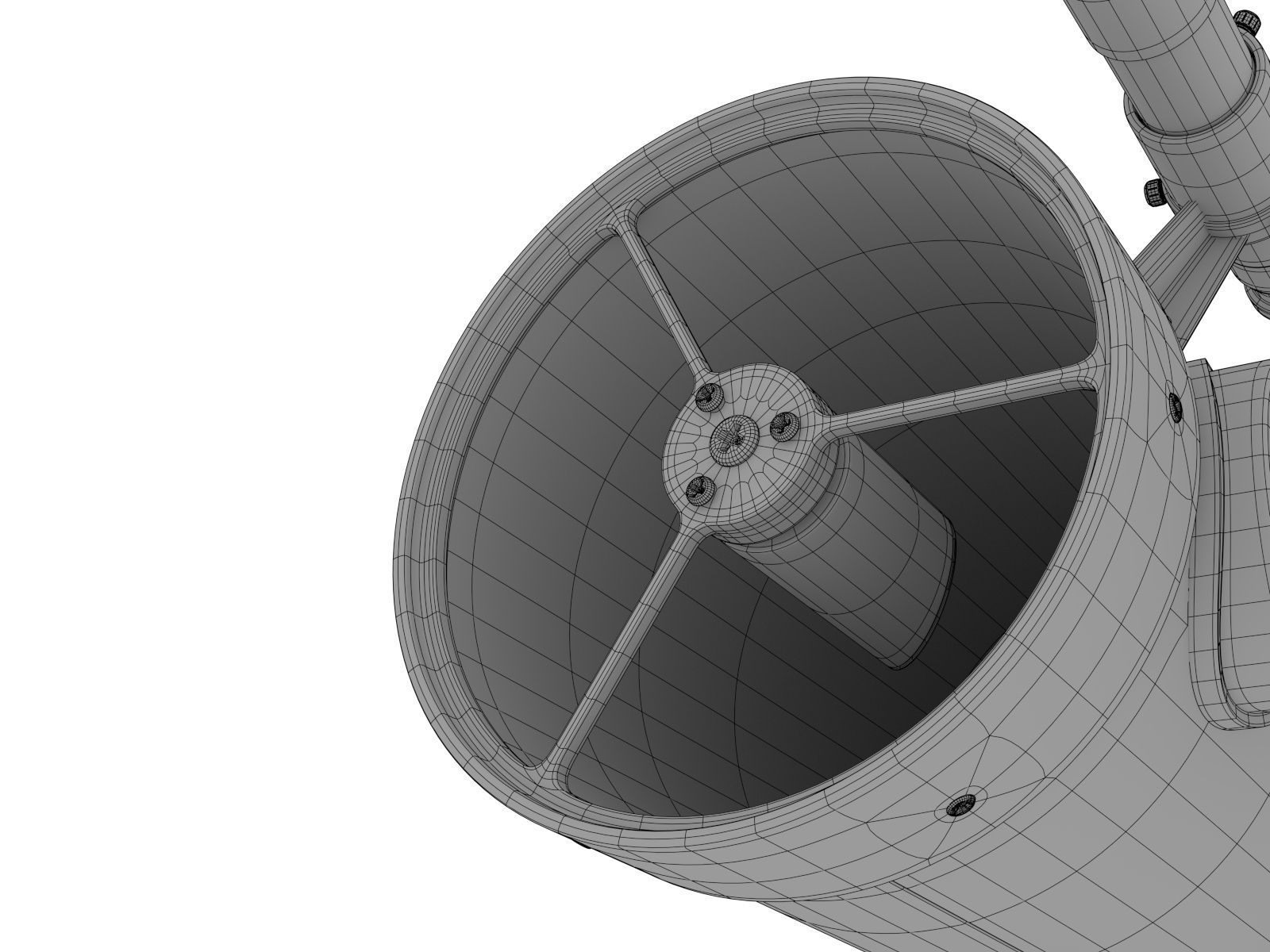 Reflector Telescope 3D model_12