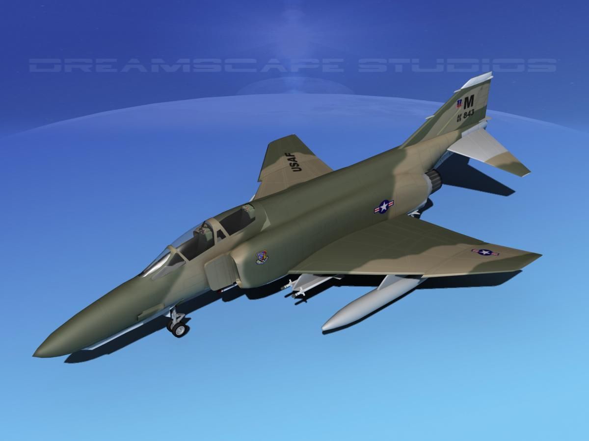 McDonnell Douglas F-4E Phantom II V01 3D model_10