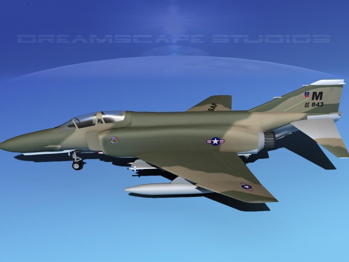 McDonnell Douglas F-4E Phantom II V01 3D model_9