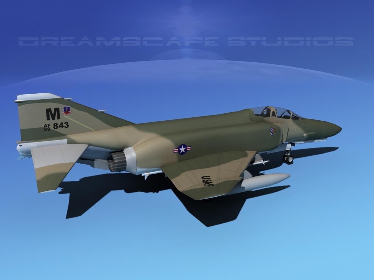 McDonnell Douglas F-4E Phantom II V01 3D model_5